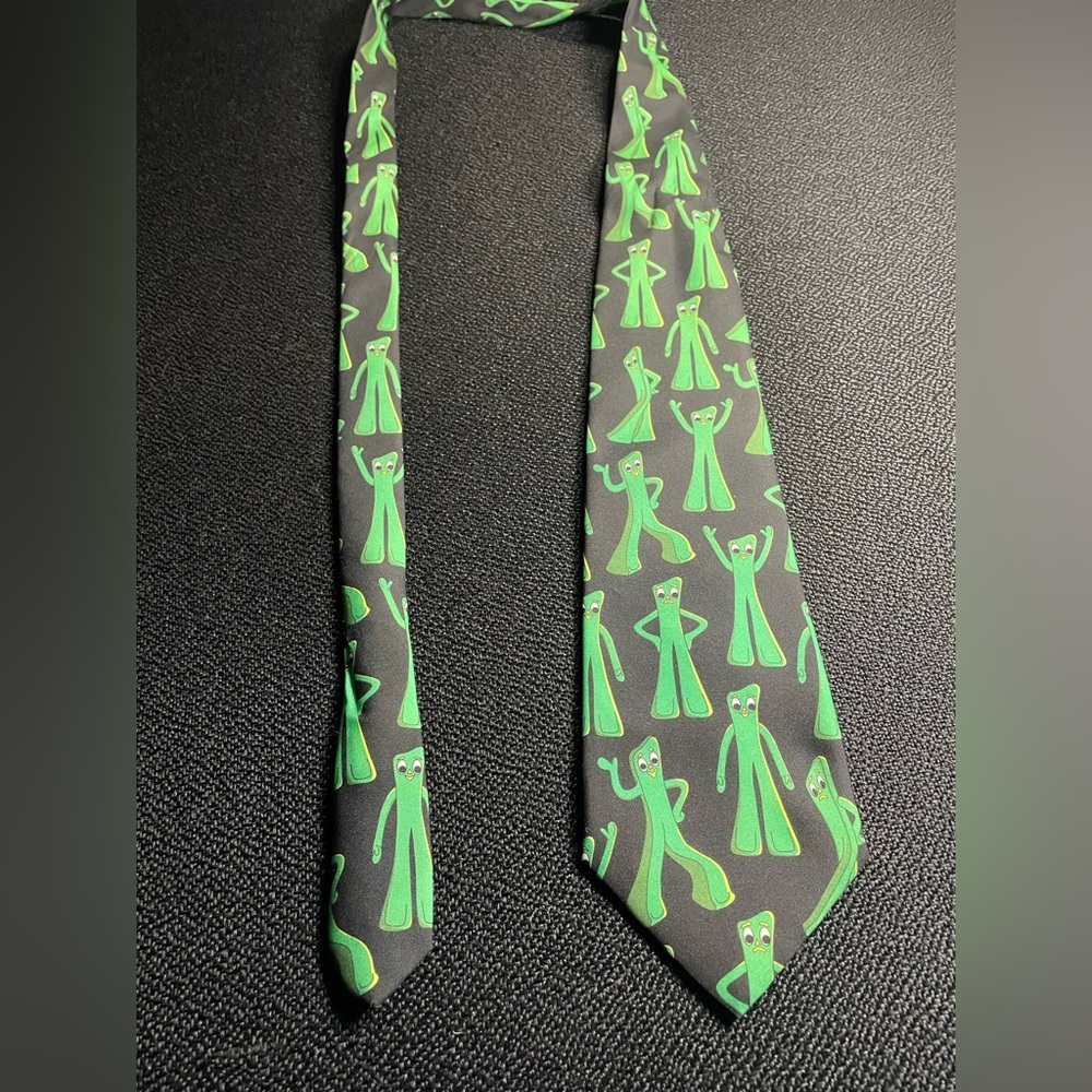 VTG 1995 Ralph Marlin black Gumby necktie